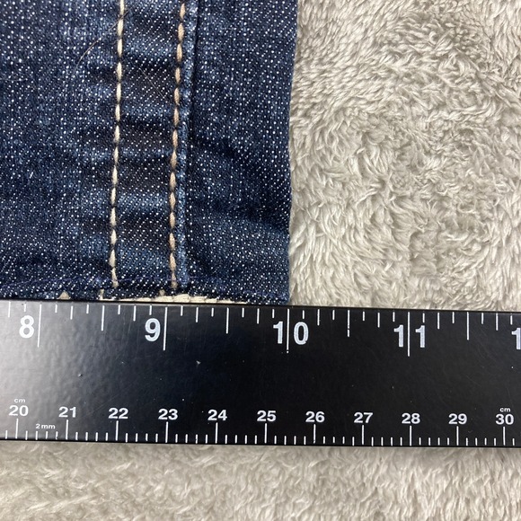ana A New Approach Jeans Womens Size 10 Bootcut Dark Wash Flap Pockets Stretch - Picture 12 of 16